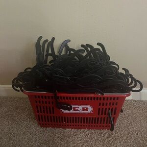 Mainetti black plastic hangers